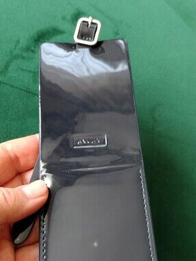 Away Luggage Tag Navy Blue Leather Travel Name Tag New